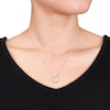 Thumbnail Image 2 of Heart Necklace 1/20 ct tw Diamonds Sterling Silver
