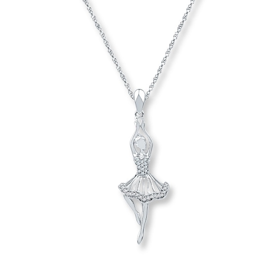 Becks fugtighed Subjektiv Ballerina Necklace 1/10 ct tw Diamonds Sterling Silver | Kay