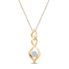 Thumbnail Image 0 of Diamond Necklace 1/10 ct tw Round-cut 10K Yellow Gold