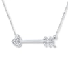 Arrow Heart Necklace 1/15 ct tw Diamonds Sterling Silver