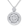 Thumbnail Image 1 of Locket Necklace 1/10 ct tw Diamonds Sterling Silver