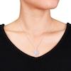 Thumbnail Image 3 of Locket Necklace 1/10 ct tw Diamonds Sterling Silver