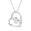 Thumbnail Image 0 of Diamond Heart Necklace 1/4 ct tw Round-cut 14K White Gold