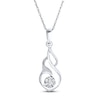 Thumbnail Image 1 of Diamond Necklace 1/20 ct tw Round-cut Sterling Silver