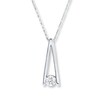 Thumbnail Image 0 of Diamond Necklace 1/10 Carat Round-cut 10K White Gold