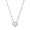 Heart Necklace 1 ct tw Diamonds 14K White Gold
