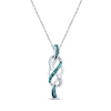 Thumbnail Image 0 of Infinity Knot Necklace 1/10 ct tw Diamonds Sterling Silver