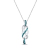Thumbnail Image 1 of Infinity Knot Necklace 1/10 ct tw Diamonds Sterling Silver