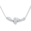 Thumbnail Image 0 of Heart Necklace 1/10 ct tw Diamonds Sterling Silver