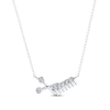 Thumbnail Image 1 of Young Teen Comb and Scissors Diamond Necklace Sterling Silver