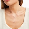 Thumbnail Image 1 of Heart Lariat Necklace Diamond Accents Sterling Silver