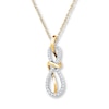 Thumbnail Image 0 of Infinity Necklace 1/5 ct tw Diamonds 10K Yellow Gold