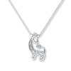 Thumbnail Image 0 of Giraffe Necklace Diamond Accents Sterling Silver