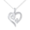 Thumbnail Image 0 of Diamond Heart Necklace 1/15 ct tw Round-cut Sterling Silver