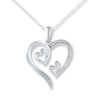 Thumbnail Image 1 of Diamond Heart Necklace 1/15 ct tw Round-cut Sterling Silver