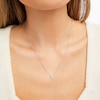 Thumbnail Image 2 of Diamond Heart Necklace 1/8 ct tw Round-cut 10K White Gold