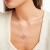 Thumbnail Image 2 of Grandma Necklace 1/20 ct tw Diamonds Sterling Silver & 10K Rose Gold