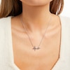 Thumbnail Image 2 of Infinity Cross Necklace 1/10 ct tw Diamonds Sterling Silver