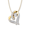 Thumbnail Image 1 of Unstoppable Love 1/8 ct tw Diamonds 10K Yellow Gold Necklace