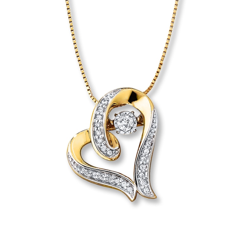 Main Image 1 of Unstoppable Love 1/8 ct tw Diamonds 10K Yellow Gold Necklace
