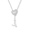 Thumbnail Image 0 of Heart & Love Necklace 1/10 ct tw Diamonds Sterling Silver