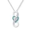 Thumbnail Image 1 of Infinity Necklace 1/15 ct tw Diamonds Sterling Silver