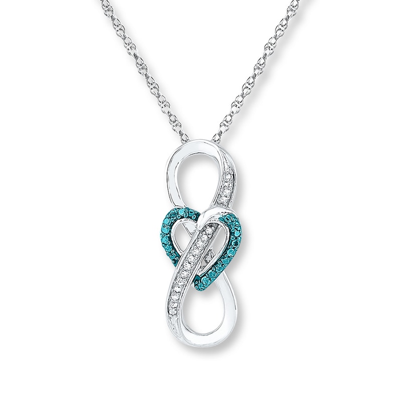 Infinity Necklace 1/15 ct tw Diamonds Sterling Silver