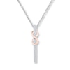 Thumbnail Image 0 of Infinity Bar Necklace 1/15 ct tw Diamonds 10K Two-Tone Gold