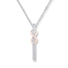 Thumbnail Image 1 of Infinity Bar Necklace 1/15 ct tw Diamonds 10K Two-Tone Gold
