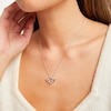 Thumbnail Image 1 of Winged Heart Diamond Accents Sterling Silver Necklace