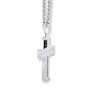 Thumbnail Image 2 of Men's Cross Necklace Diamond Accents Stainless Steel