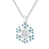 Thumbnail Image 0 of Snowflake Necklace 1/8 ct tw Diamonds Sterling Silver 18"