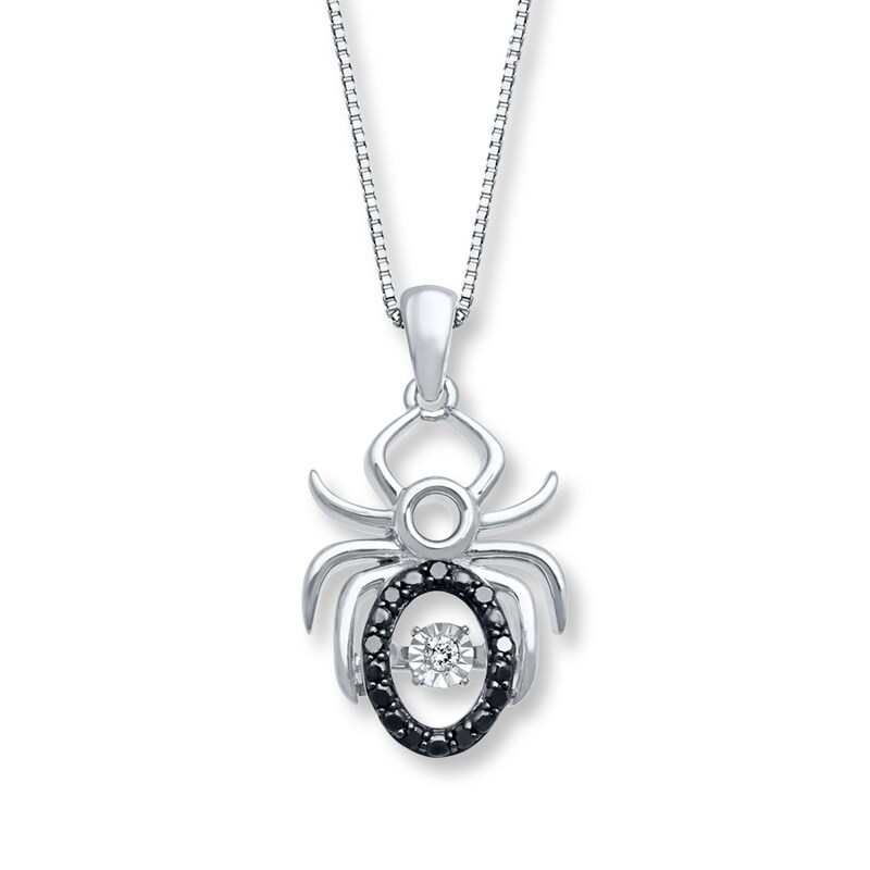 Unstoppable Love 1/10 ct tw Necklace Sterling Silver Spider