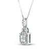 Thumbnail Image 3 of Diamond Necklace 1/4 ct tw Princess-cut 10K White Gold