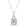 Thumbnail Image 4 of Diamond Necklace 1/4 ct tw Princess-cut 10K White Gold