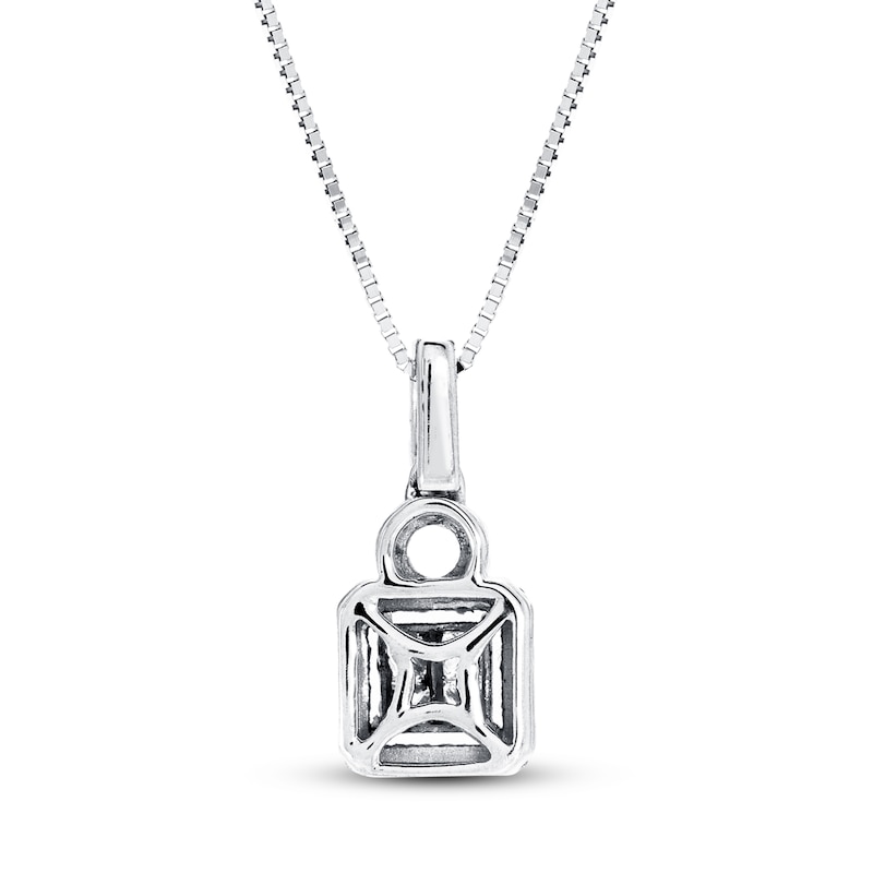 Diamond Necklace 1/4 ct tw Princess-cut 10K White Gold