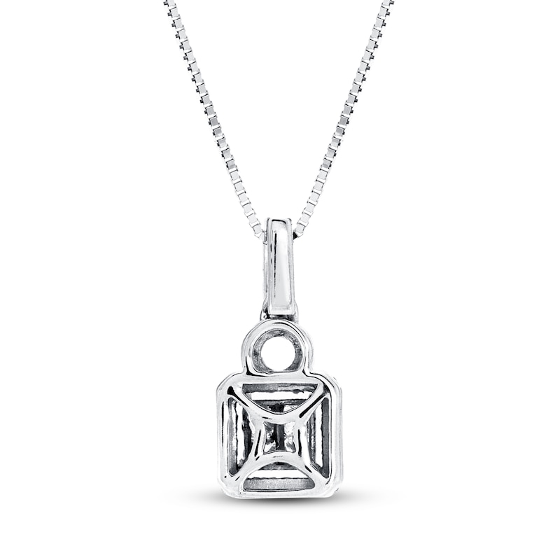 Main Image 4 of Diamond Necklace 1/4 ct tw Princess-cut 10K White Gold