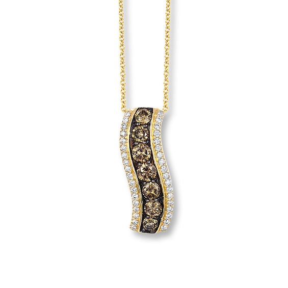 Le Vian Chocolate Diamond Necklace 7/8 ctw 14K Honey Gold