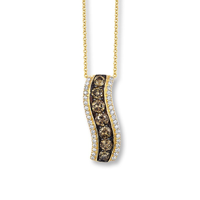 Main Image 1 of Le Vian Chocolate Diamond Necklace 7/8 ctw 14K Honey Gold