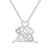 Thumbnail Image 1 of Elephants Necklace 1/15 ct tw Diamonds Sterling Silver