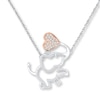 Thumbnail Image 0 of Elephant Necklace 1/15 ct tw Diamonds Sterling Silver & 10K Rose Gold