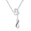 Thumbnail Image 1 of Heart/Infinity Necklace 1/8 ct tw Diamonds Sterling Silver 18&quot;