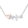 Thumbnail Image 1 of Faith Necklace 1/10 ct tw Diamonds Sterling Silver & 10K Rose Gold