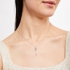 Thumbnail Image 2 of Key Necklace 1/20 ct tw Diamonds Sterling Silver & 10K Rose Gold