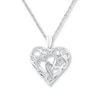 Thumbnail Image 0 of Diamond Heart Necklace 1/10 ct tw Round-cut Sterling Silver