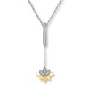 Thumbnail Image 1 of Lotus Necklace 1/20 ct tw Diamonds Sterling Silver & 10K Yellow Gold