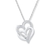 Thumbnail Image 0 of Diamond Heart Necklace 1/6 ct tw Round-cut 10K White Gold