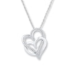 Thumbnail Image 1 of Diamond Heart Necklace 1/6 ct tw Round-cut 10K White Gold