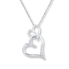 Thumbnail Image 0 of Heart Necklace Diamond Accents 10K White Gold