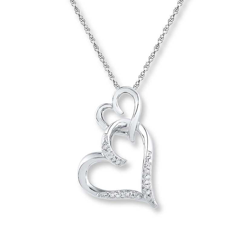 Diamond Accent White Diamond Heart Pendant Necklace in 18 Inch Chain